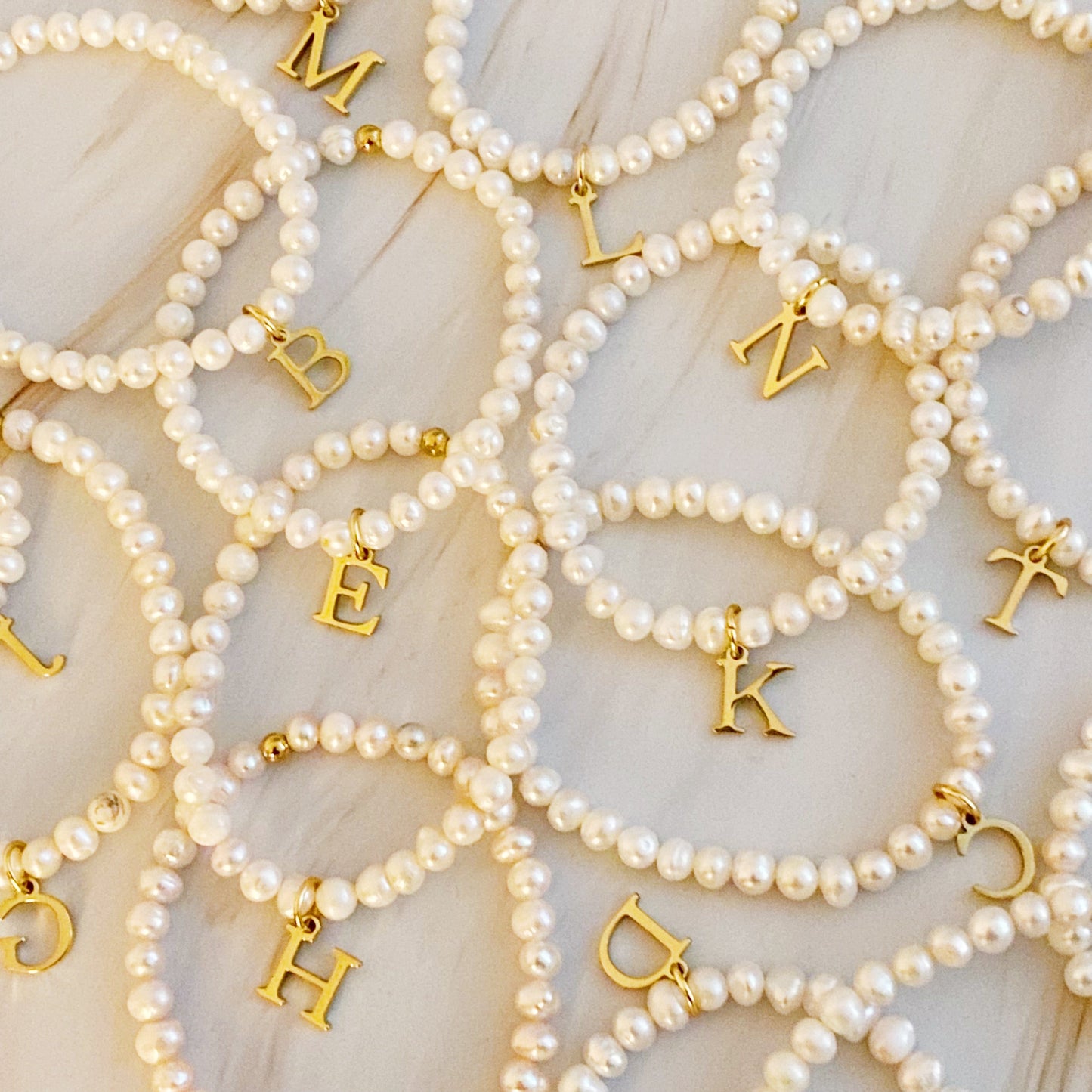 Golden Pearl Personalized Bracelet