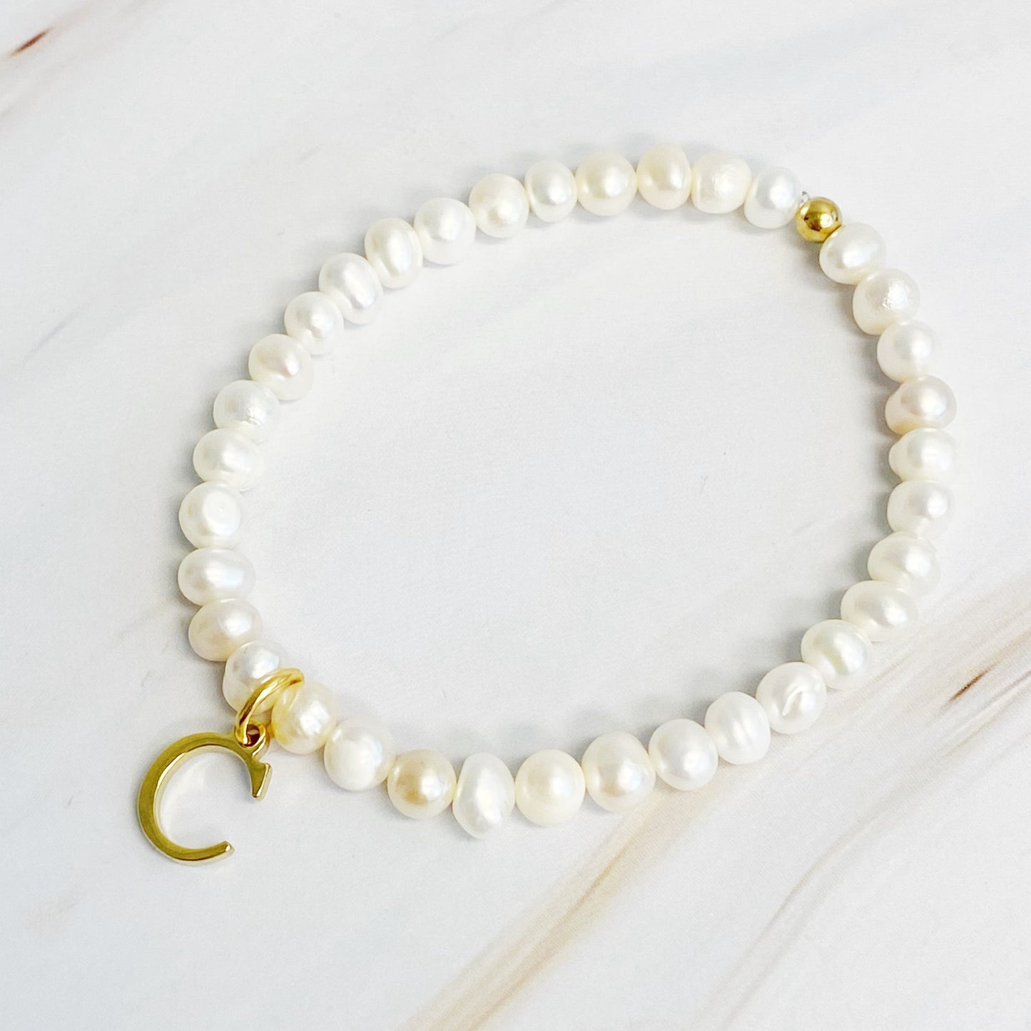 Golden Pearl Personalized Bracelet