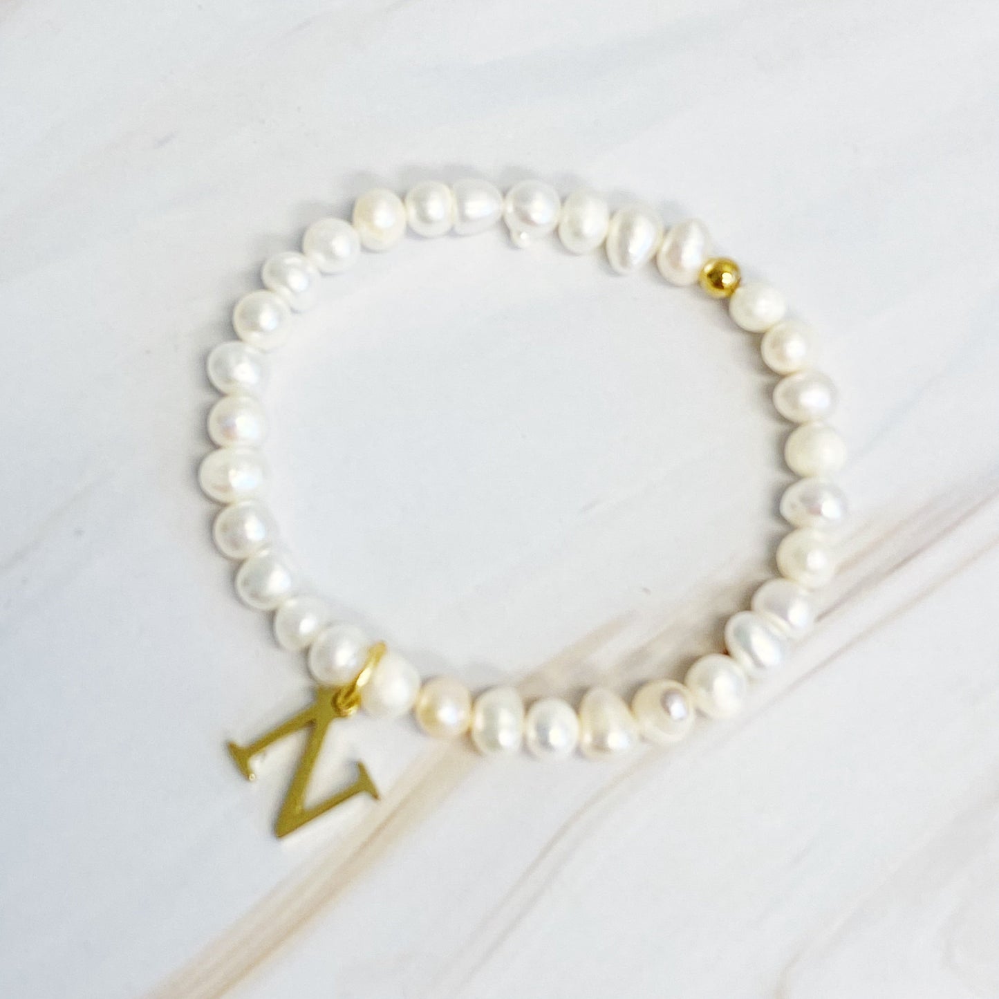 Golden Pearl Personalized Bracelet