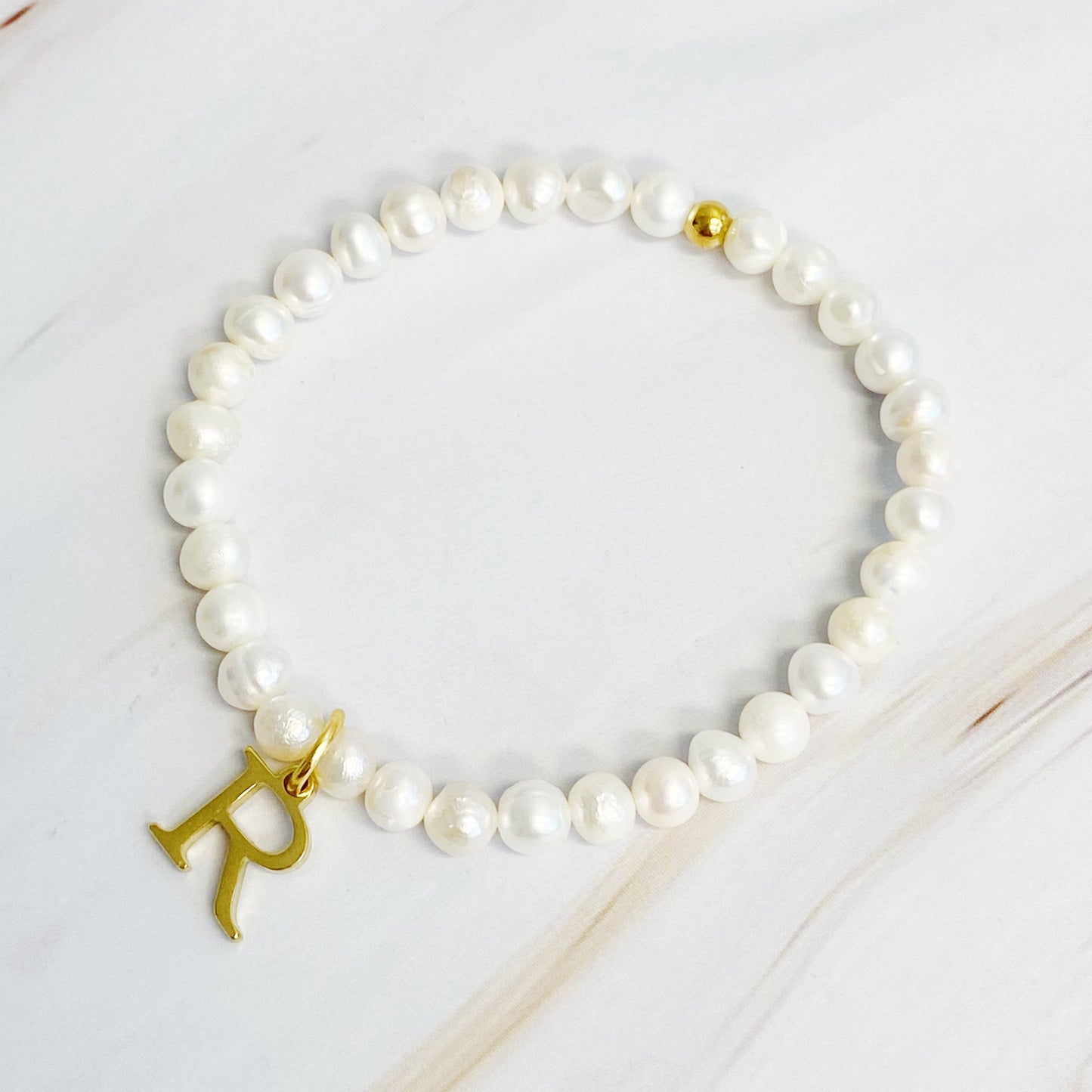 Golden Pearl Personalized Bracelet