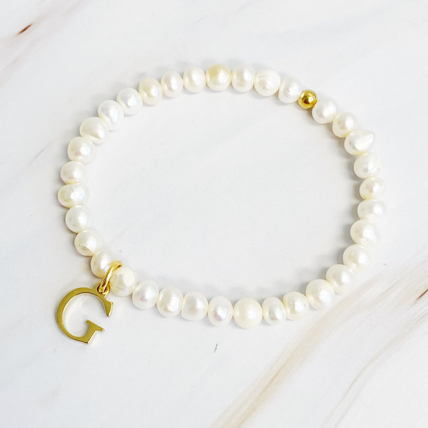 Golden Pearl Personalized Bracelet