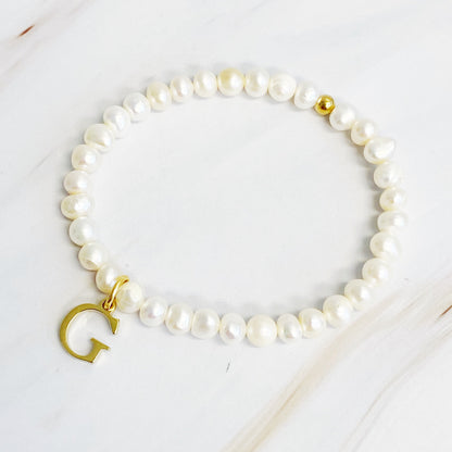 Golden Pearl Personalized Bracelet