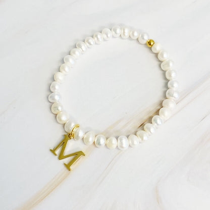 Golden Pearl Personalized Bracelet