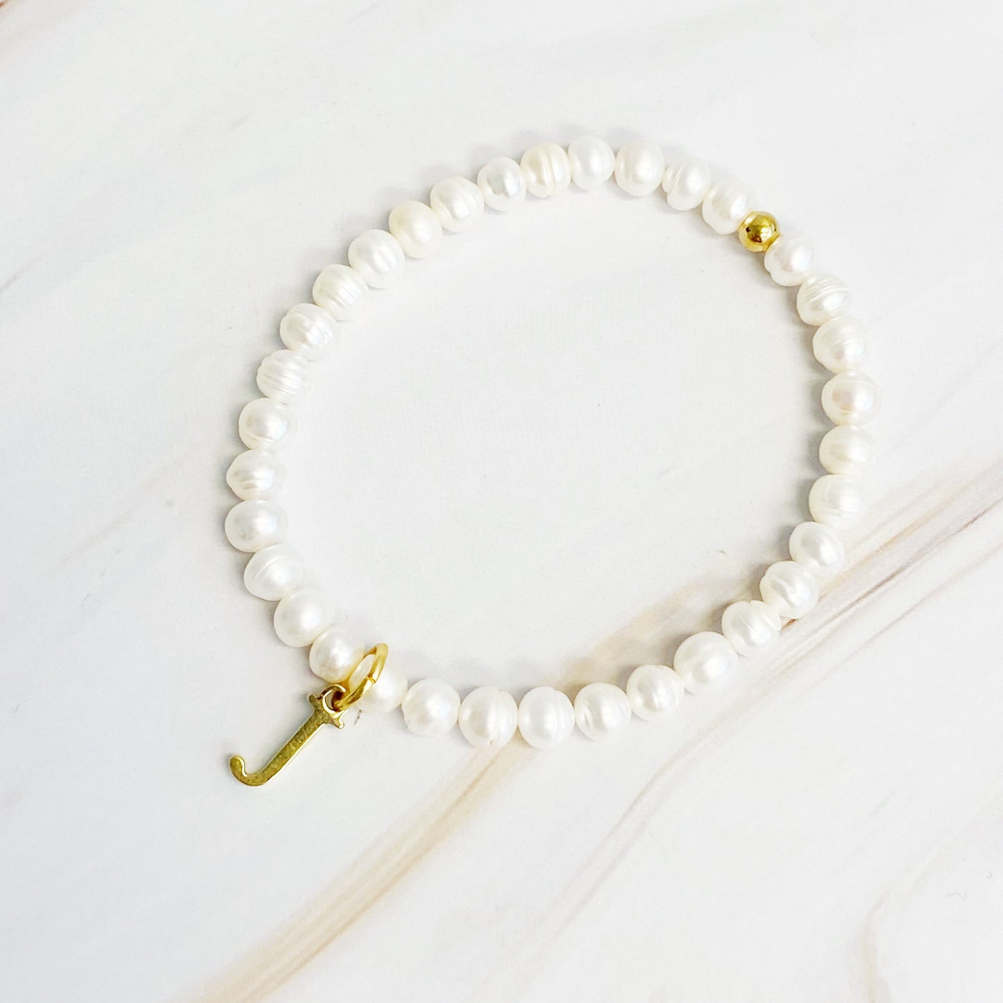 Golden Pearl Personalized Bracelet