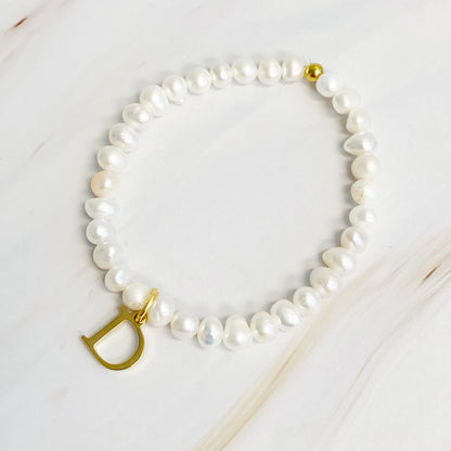 Golden Pearl Personalized Bracelet