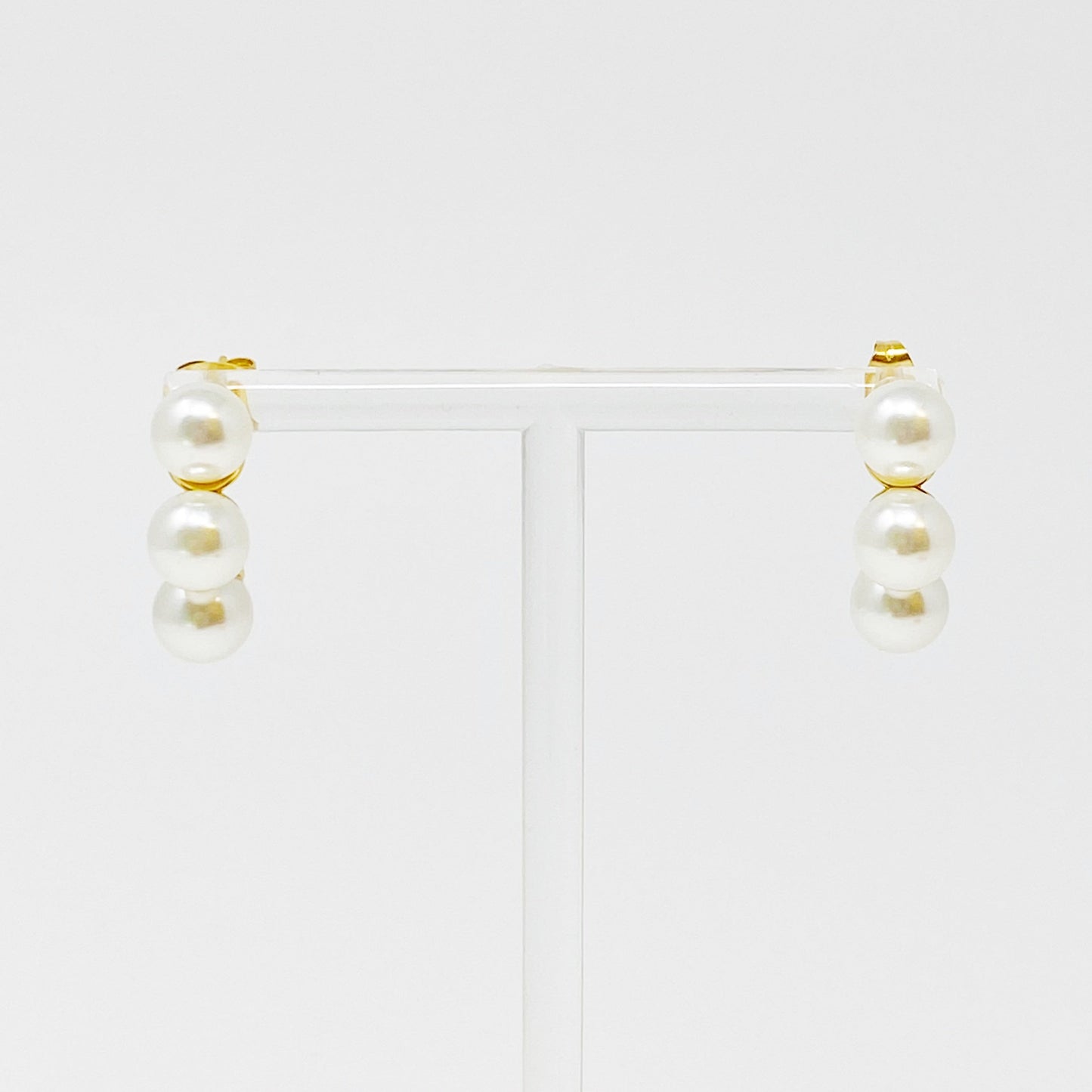 Orchid Pearl Hoops