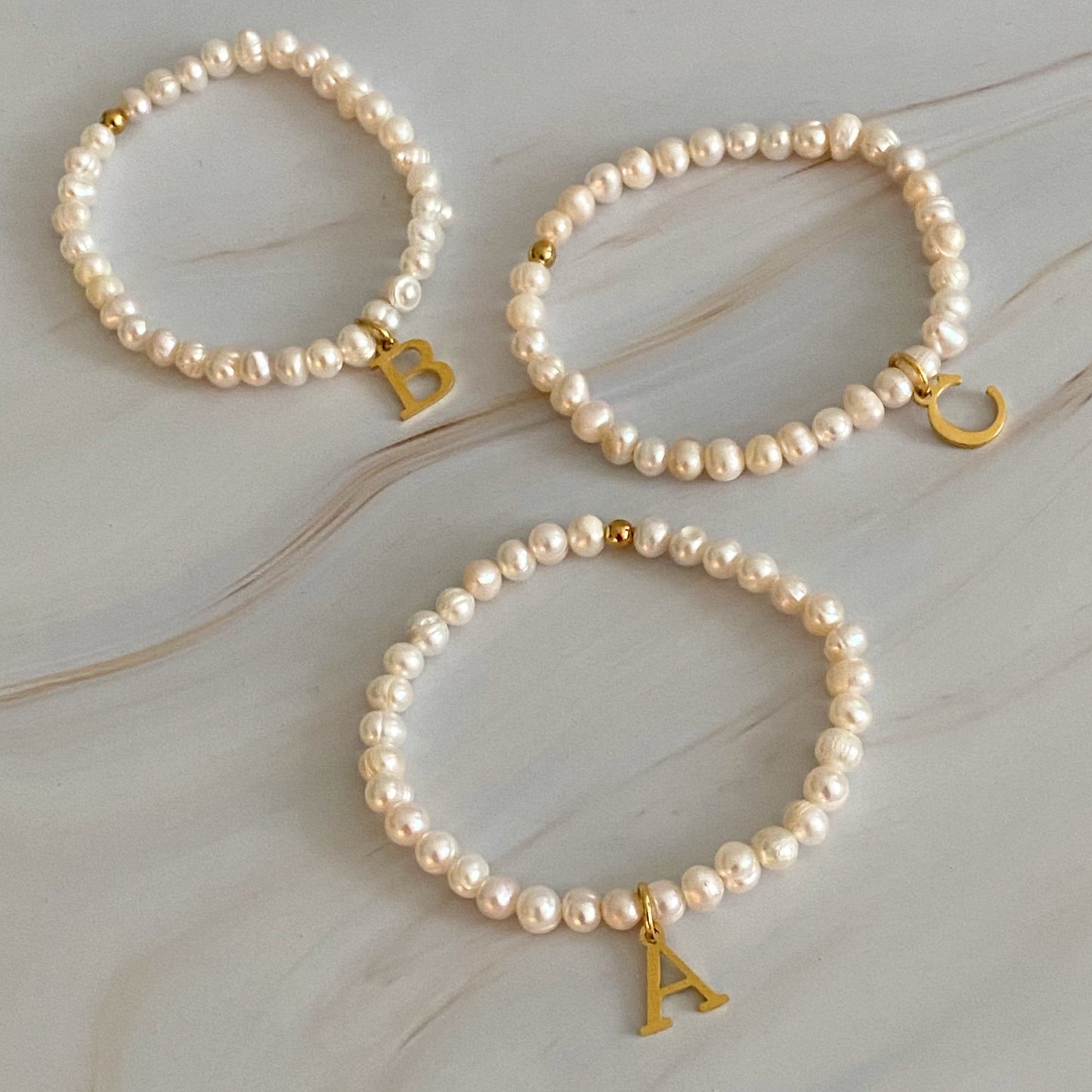 Golden Pearl Personalized Bracelet