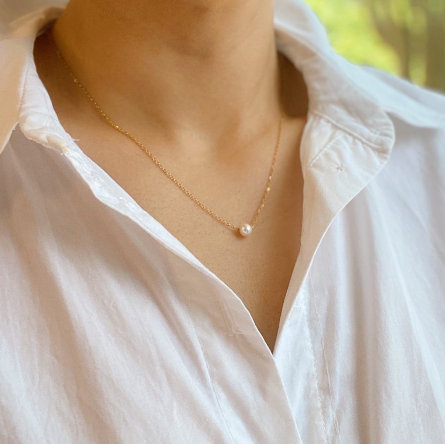 Pure Drop Pearl Necklace