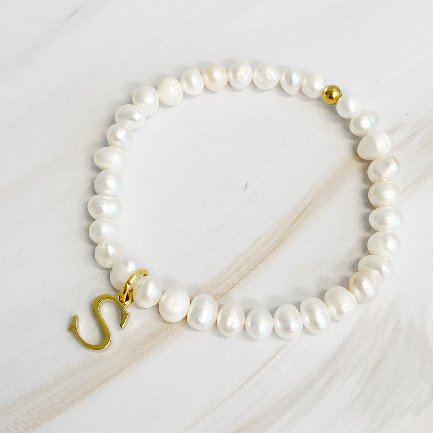 Golden Pearl Personalized Bracelet