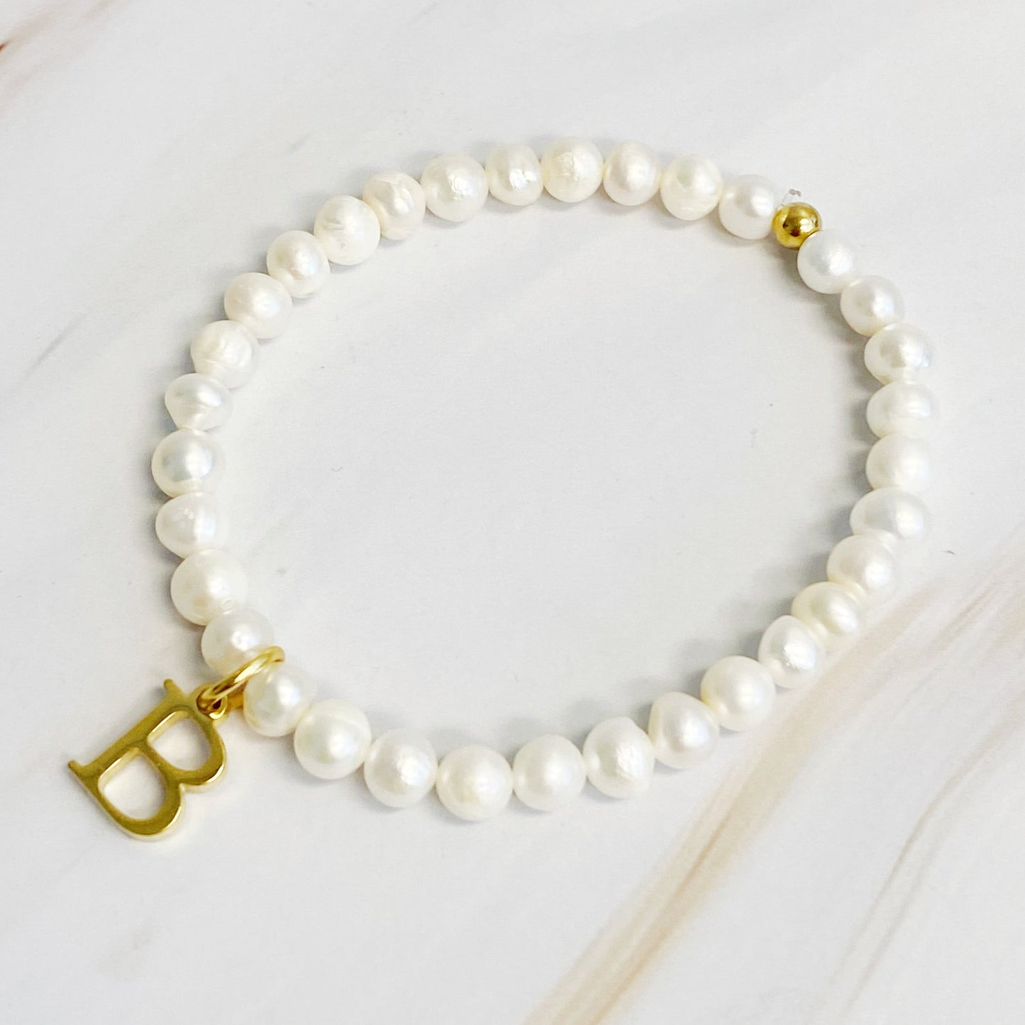 Golden Pearl Personalized Bracelet