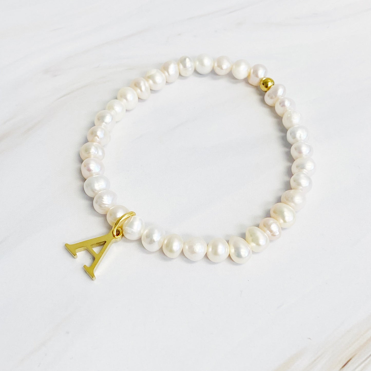 Golden Pearl Personalized Bracelet