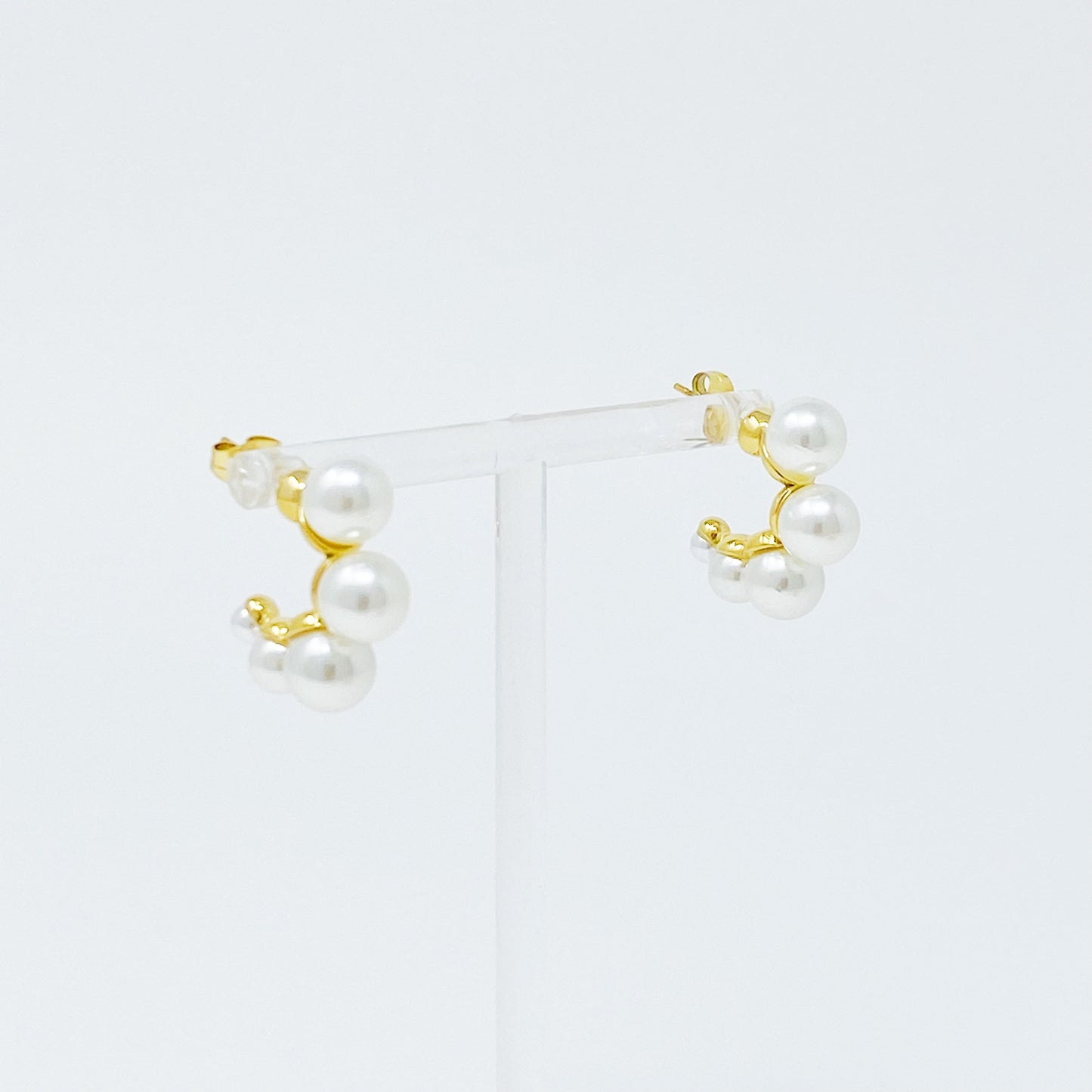 Orchid Pearl Hoops