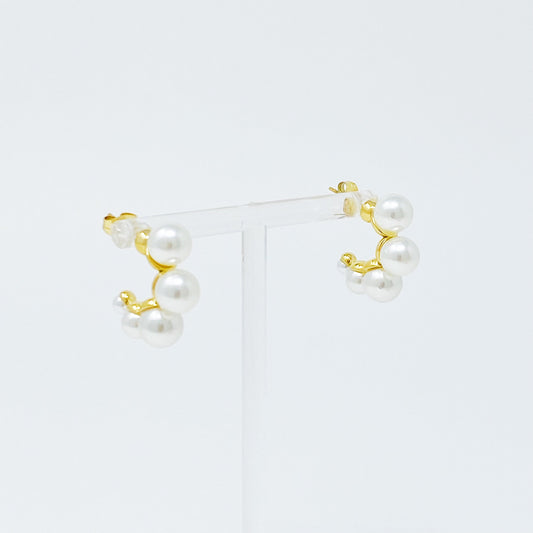 Orchid Pearl Hoops